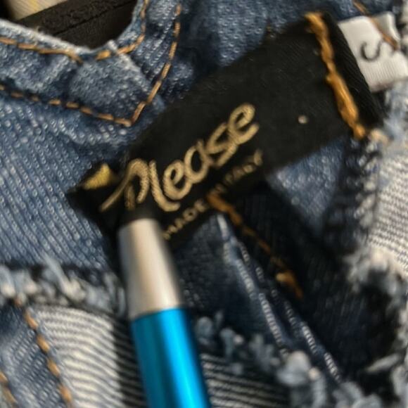 PLEASE DEMIN PLEATED OVERALL‎ DRESS SIZE S - Picture 3 of 5